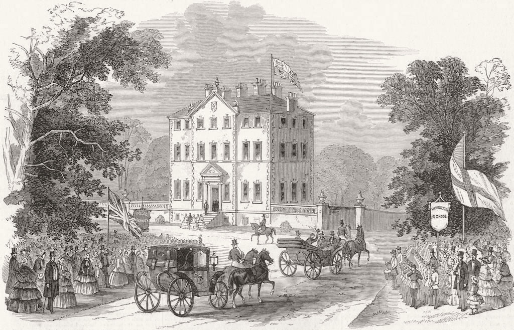 RENFREW. Prince of Wales, Polloc House(John Maxwell) 1859 old antique print